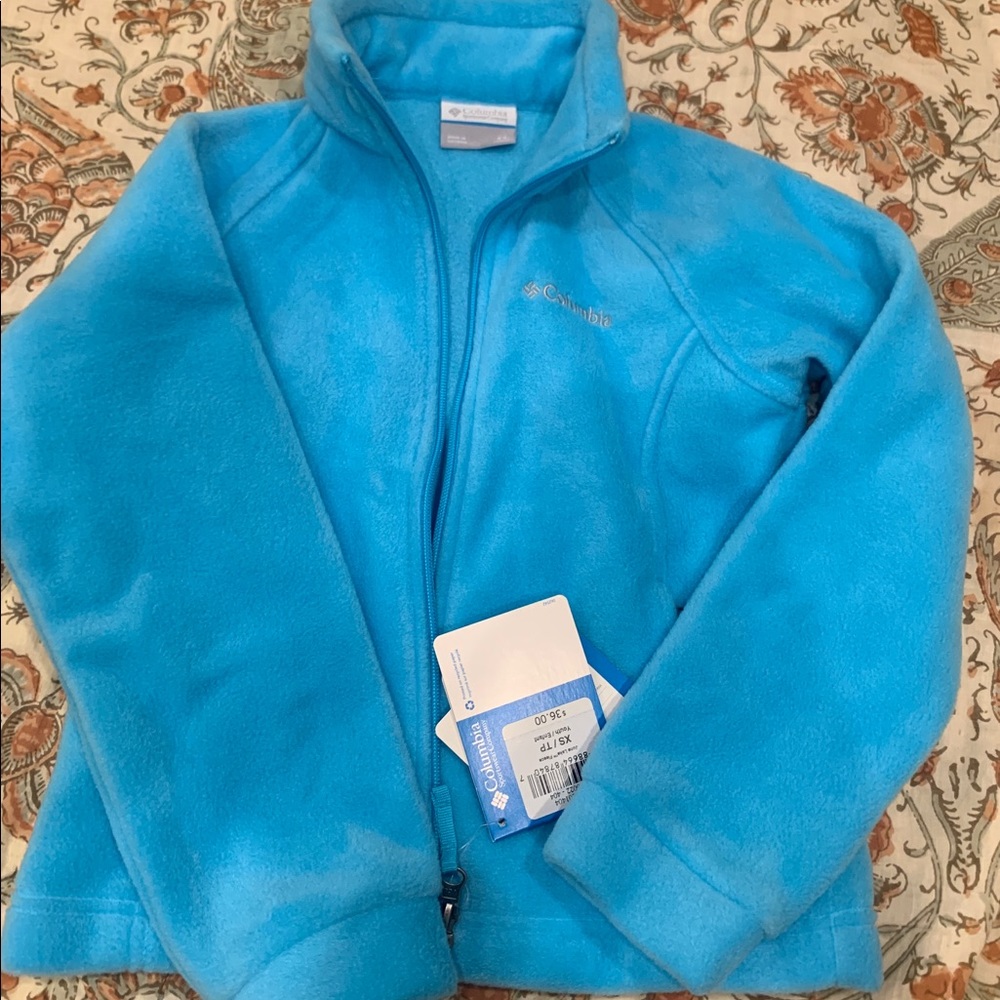 Girls Columbia fleece size XS (6/6x) blue NWT